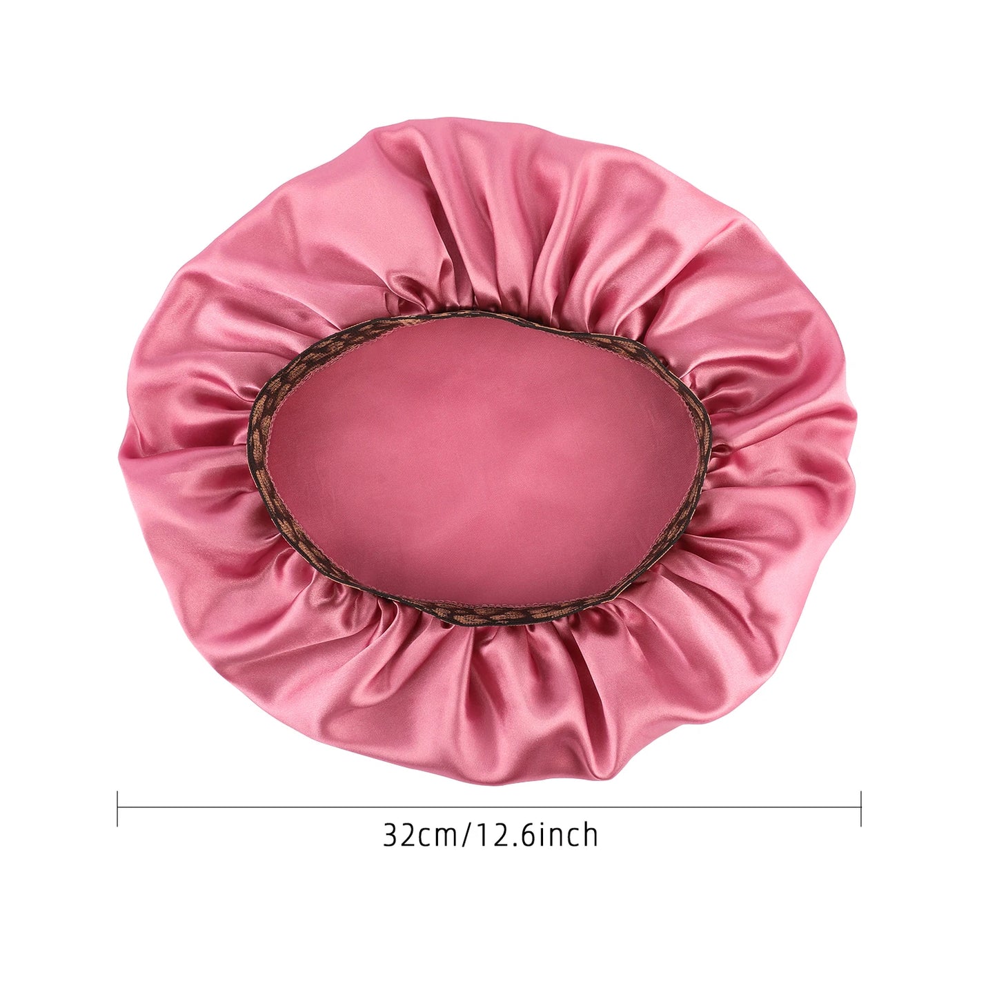 Bonnet en satin soyeux avec bande élastique pour dormir.