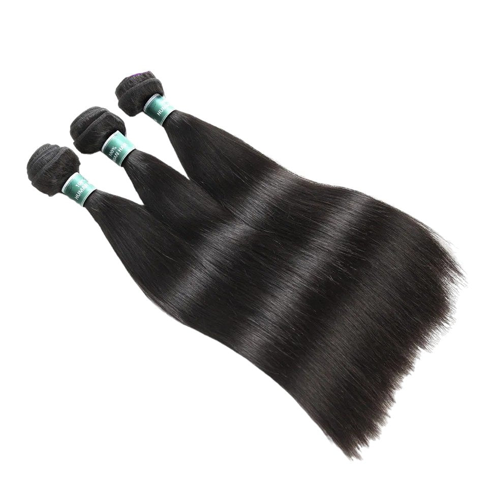 Wkm Hair Tissage en lot Péruvien Straight naturel 100%, mèches de cheveux humains, extension de cheveux, Lot de 1/3/4 paquets - Wkm Hair